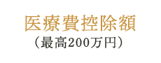 医療費控除額(最高200万円)