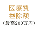 医療費控除額(最高200万円)